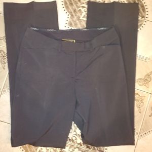 Diane Gilman Blue Silky Stretch Dress Pants 4Tall